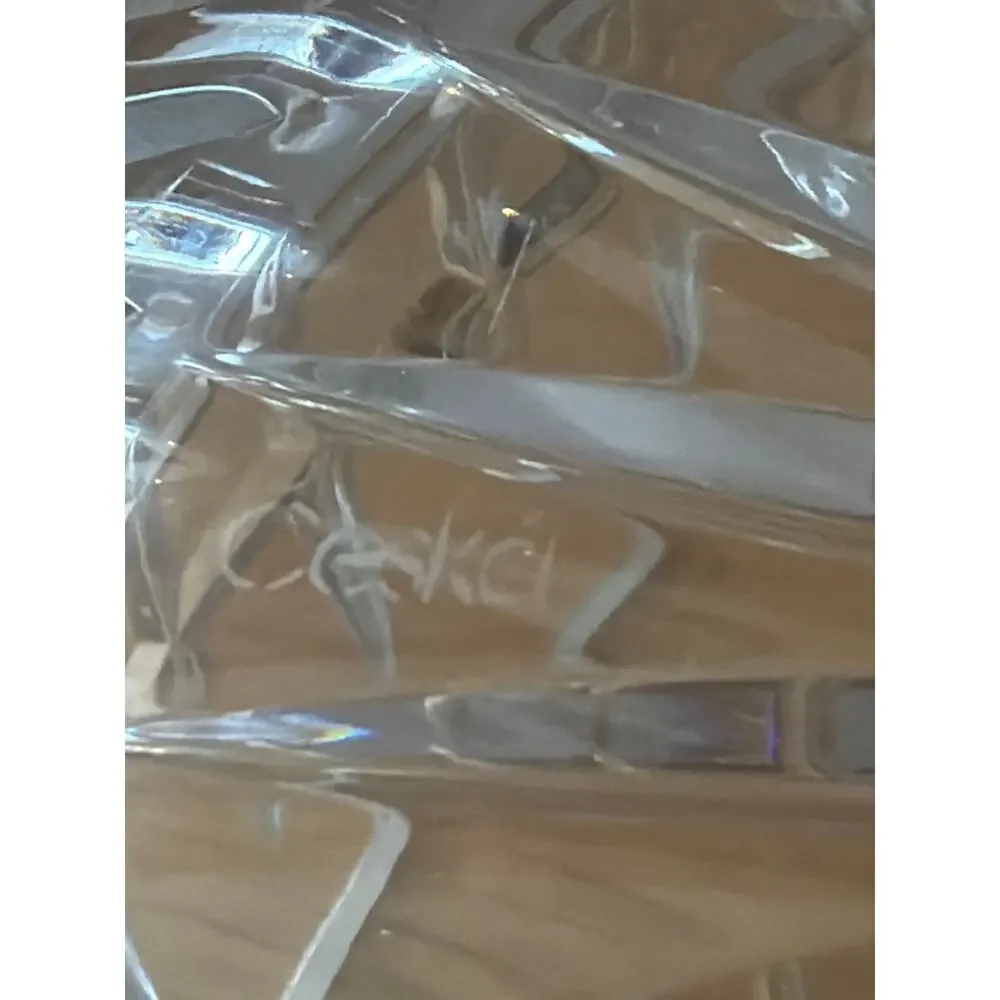 CESKA Solitair Service Salad Bowl Cut Lead Crystal, 8 1/2